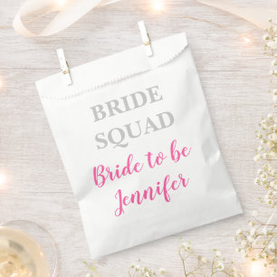 Bridesmaid Pink Individuelle Name Wedding Bachelor Geschenktütchen
