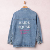Bridesmaid Pink Individuelle Name Wedding Bachelor Jeansjacke (Hangar)