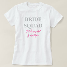Bridesmaid Pink Individuelle Name Wedding Bachelor T-Shirt