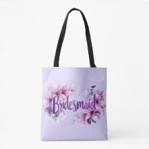 Bridesmaid Pink Lavender Floral
