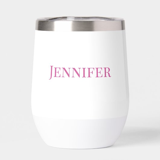 Bridesmaid Pink Modern Personalisiert (Rückseite)