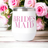 Bridesmaid Pink Modern Personalisiert