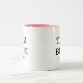 Bridesmaid Pink Moderner Minimal Zweifarbige Tasse (Mittel)