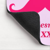 Bridesmaid Pink Mustache Mousepad (Ecke)