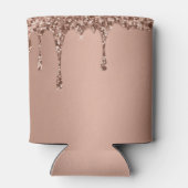 Bridesmaid Pink Tropfen Glitzer Elegante Hochzeite Dosenkühler (Rückseite)