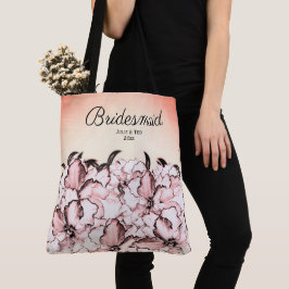 Bridesmaid Pink Vintag Floral w Bridge Groom Datum Tasche