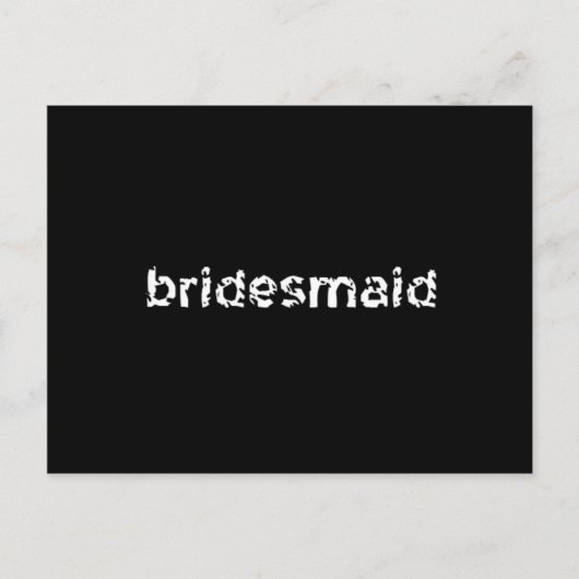 Bridesmaid Postkarte (Vorderseite)