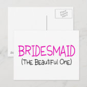 Bridesmaid Postkarte (Vorne/Hinten)
