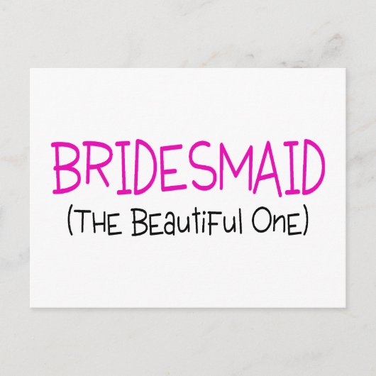 Bridesmaid Postkarte (Vorderseite)