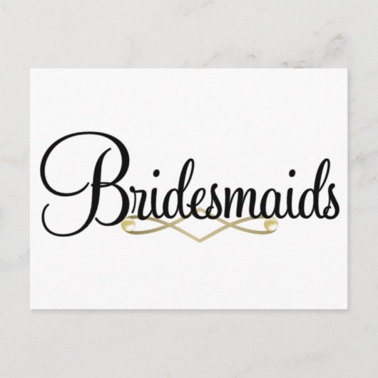 Bridesmaid Postkarte (Vorderseite)