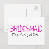 Bridesmaid Postkarte (Vorne/Hinten)
