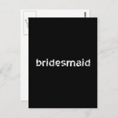 Bridesmaid Postkarte (Vorne/Hinten)