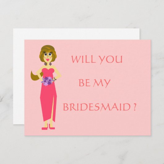 Bridesmaid Postkarten (Vorne/Hinten)