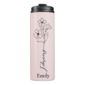 Bridesmaid Primrose Geburtsmonat Blume Februar Thermosbecher (Vorderseite)