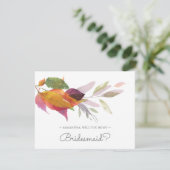 BRIDESMAID PROPOSAL card, Fall Greenery Einladung (Stehend Vorderseite)