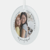 Bridesmaid proposal Christmas Photo Ornament Aus Glas (Vorderseite links)