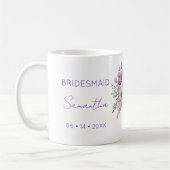 Bridesmaid Proposal Purple Wisteria Floral Kaffeetasse (Links)
