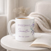 Bridesmaid Proposal Purple Wisteria Floral Kaffeetasse