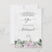 Bridesmaid Proposal with Selfie on Floral Garland (Rückseite)