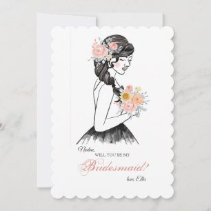 Bridesmaid Request Card Einladung