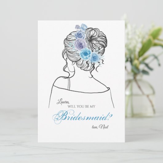 Bridesmaid Request Card Einladung (Stehend Vorderseite)