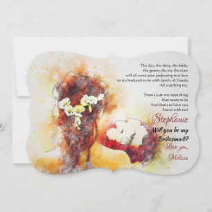 Bridesmaid Request Card Einladung