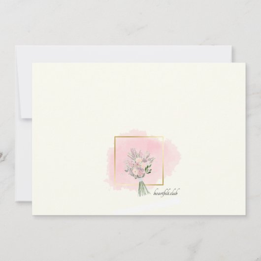 Bridesmaid Request Card Einladung (Rückseite)