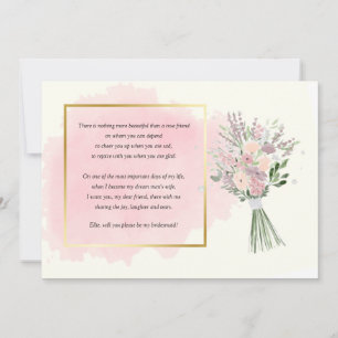 Bridesmaid Request Card Einladung