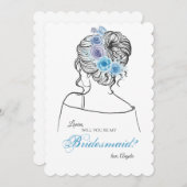 Bridesmaid Request Card Einladung (Vorne/Hinten)