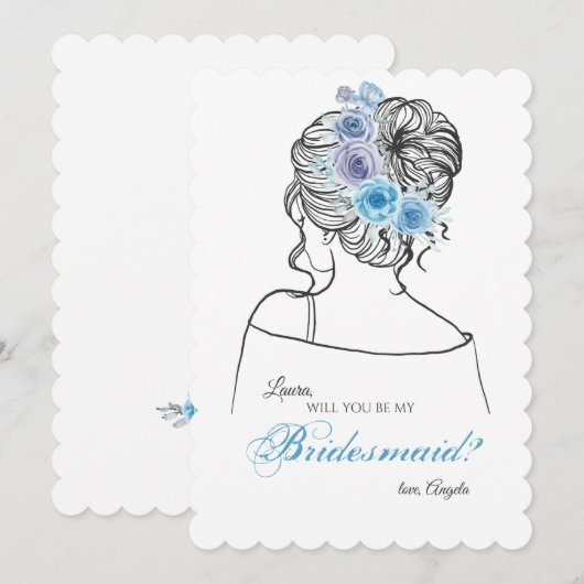 Bridesmaid Request Card Einladung (Vorne/Hinten)