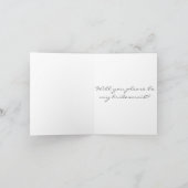 Bridesmaid Request Card Pink Peony Burlap Einladung (Innenseite)