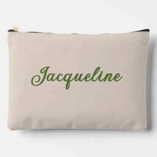 Bridesmaid Retro Green + Beige Diamond Schachbrett Zubehörtasche