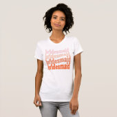 Bridesmaid Retroorange boho T-Shirt (Vorne ganz)