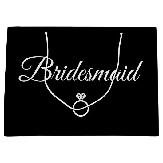 Bridesmaid Ring Große Geschenktüte (Vorderseite)