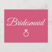 Bridesmaid Ring Postkarte (Vorderseite)