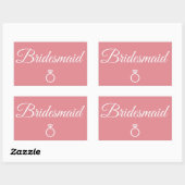 Bridesmaid Ring Rechteckiger Aufkleber (Blatt)