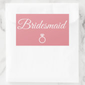 Bridesmaid Ring Rechteckiger Aufkleber (Tasche)