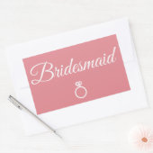 Bridesmaid Ring Rechteckiger Aufkleber (Umschlag)