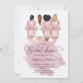 Bridesmaid Robes Blush Pink Brautparty (Vorderseite)