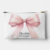 Bridesmaid rosa Bogen Zubehörtasche (Rückseite)