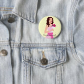 Bridesmaid Rosa-Hochzeitsbraun Button (Beispiel)