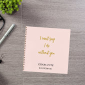 Bridesmaid-Rosa-Zitat Notizblock