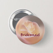 Bridesmaid Rose Blume Wedding Button (Vorne & Hinten)