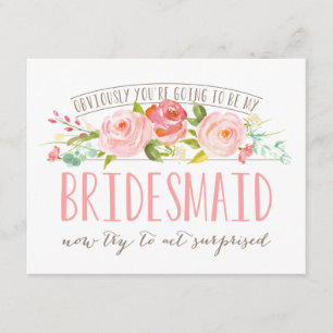 Bridesmaid Rose Garden Card Einladung