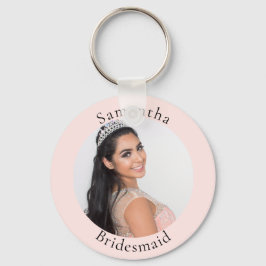 Bridesmaid-Rose Goldrot-Foto Schlüsselanhänger
