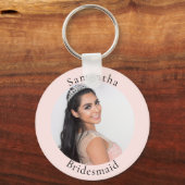 Bridesmaid-Rose Goldrot-Foto Schlüsselanhänger (Vorderseite)