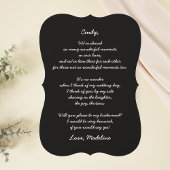 Bridesmaid-Rote Rosen auf schwarz Einladung