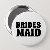 BRIDESMAID Round-BUTTON-ABZEICHEN Button (Vorne & Hinten)