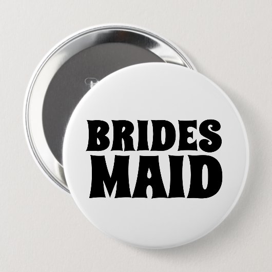 BRIDESMAID Round-BUTTON-ABZEICHEN Button (Vorne & Hinten)