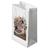 Bridesmaid Rustikal farbenfroh florales Wasserfarb Kleine Geschenktüte (Vorderseite Schrägansicht)
